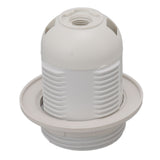 10Pcs E27 Light Base Socket Copper Core High Temperature Resistance E27 Light Holder Base with Lamp Sleeve for DIY White