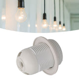 10Pcs E27 Light Base Socket Copper Core High Temperature Resistance E27 Light Holder Base with Lamp Sleeve for DIY White - Extra Image