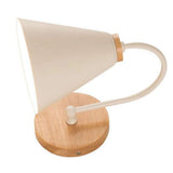 Corridor Wall Lamp Iron Lampshade Wall Mounted Curved Light for Bedroom Living Room Study Without Lamp Bulb White - Top-Down View