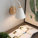 Corridor Wall Lamp Iron Lampshade Wall Mounted Curved Light for Bedroom Living Room Study Without Lamp Bulb White - 45-Degree Angle