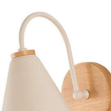 Corridor Wall Lamp Iron Lampshade Wall Mounted Curved Light for Bedroom Living Room Study Without Lamp Bulb White - Close-Up Angle