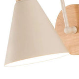 Corridor Wall Lamp Iron Lampshade Wall Mounted Curved Light for Bedroom Living Room Study Without Lamp Bulb White - Extra Image