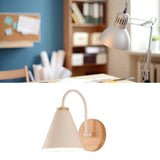 Corridor Wall Lamp Iron Lampshade Wall Mounted Curved Light for Bedroom Living Room Study Without Lamp Bulb White - Extra Image
