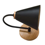 Corridor Wall Lamp Iron Lampshade Wall Mounted Curved Light for Bedroom Living Room Study Without Lamp Bulb Black - Top-Down View