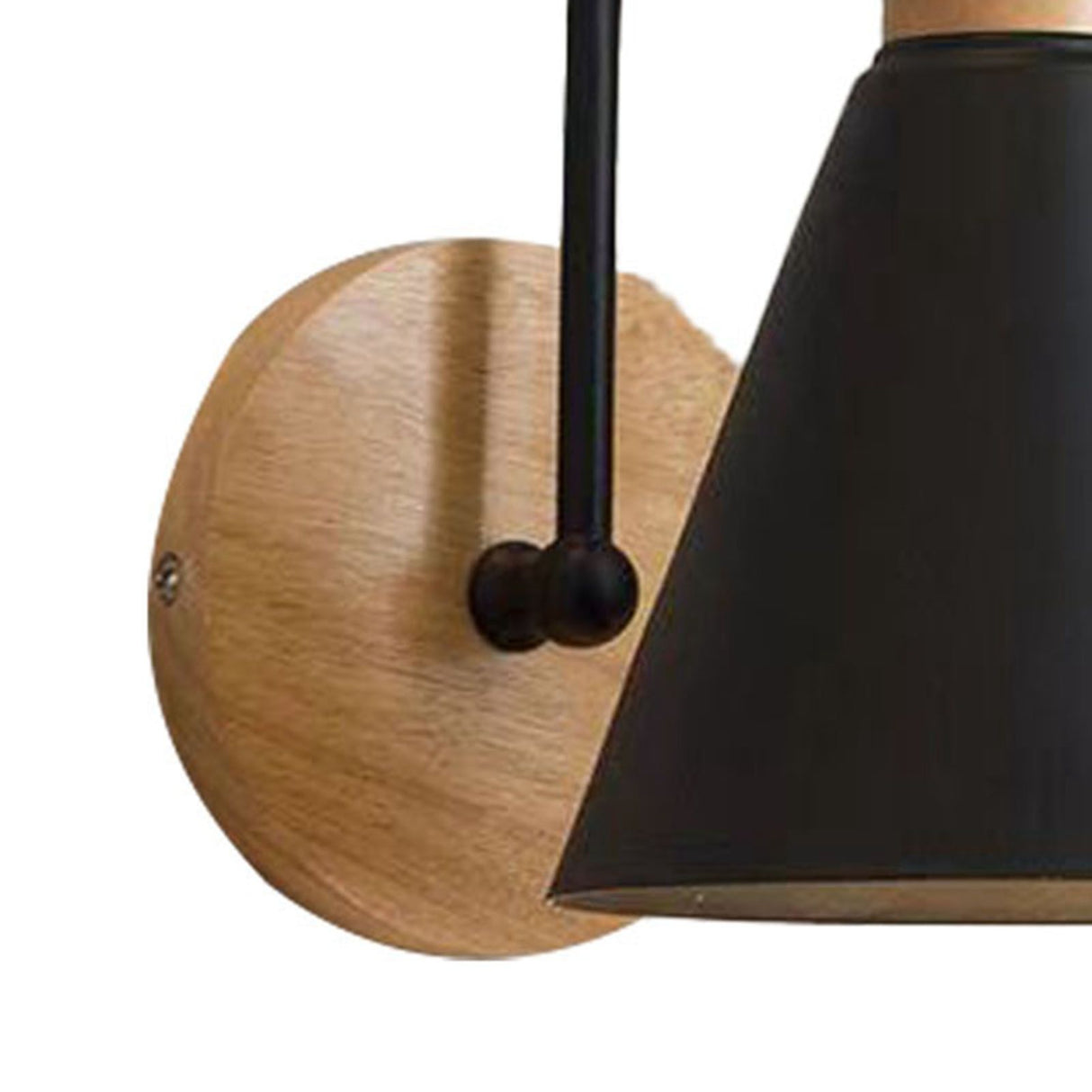 Corridor Wall Lamp Iron Lampshade Wall Mounted Curved Light for Bedroom Living Room Study Without Lamp Bulb Black