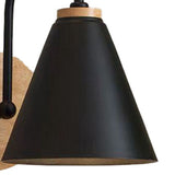 Corridor Wall Lamp Iron Lampshade Wall Mounted Curved Light for Bedroom Living Room Study Without Lamp Bulb Black