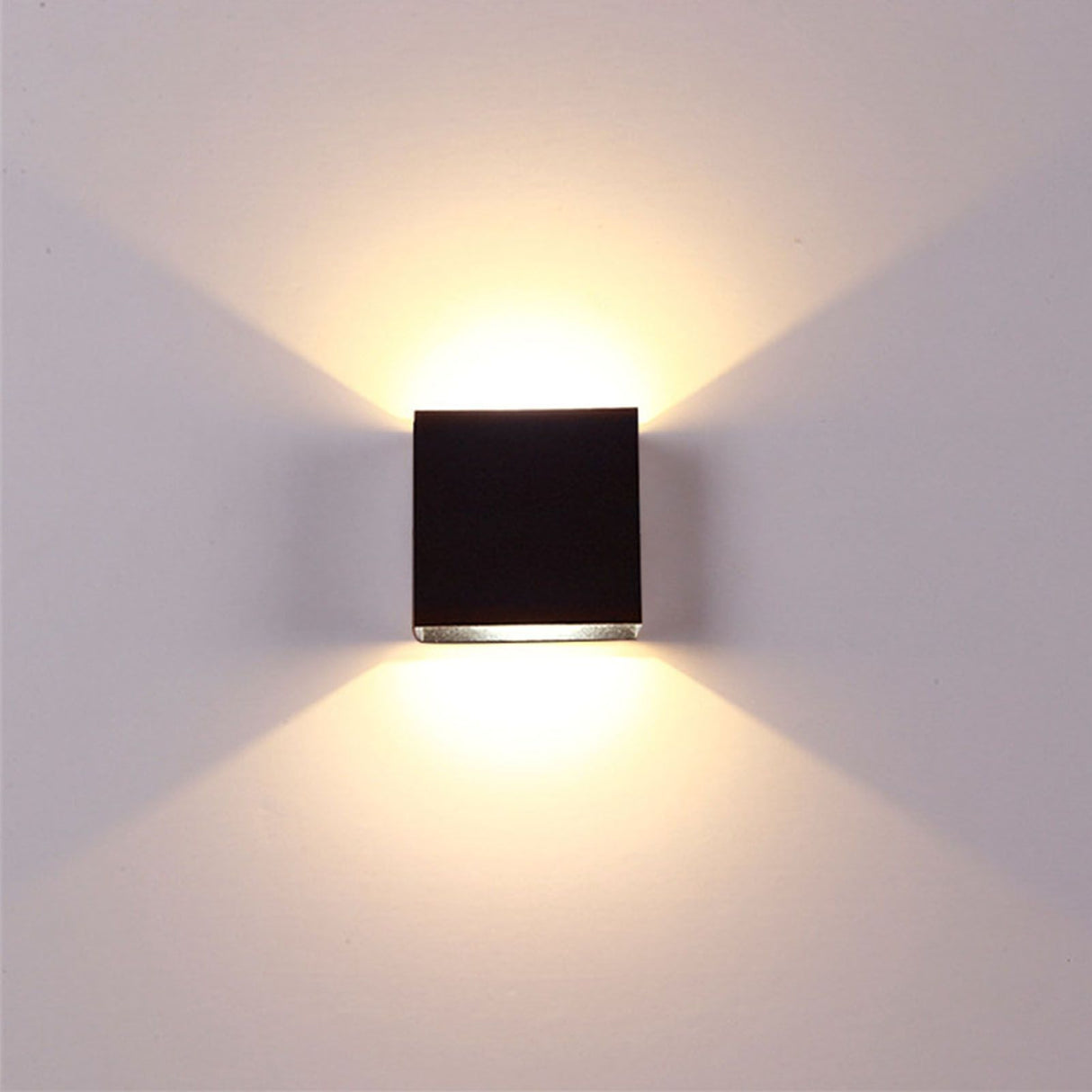 LED Wall Lights Multifunction Innovative Aluminum Wall Mounted Lamp for Bedroom Living Room Hallway 7W Black Warm Light