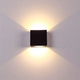 LED Wall Lights Multifunction Innovative Aluminum Wall Mounted Lamp for Bedroom Living Room Hallway 7W Black Warm Light