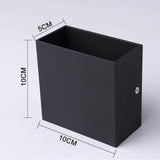 LED Wall Lights Multifunction Innovative Aluminum Wall Mounted Lamp for Bedroom Living Room Hallway 7W Black Warm Light - Extra Image