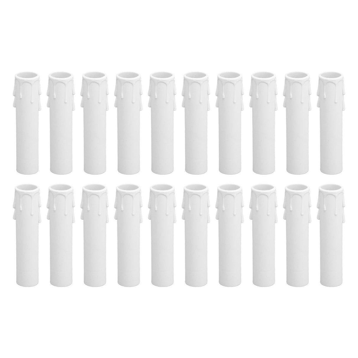 20pcs 4 Inch Candle Covers Sleeves Simulation Wax Drop E12 Candle Light Socket Covers for Chandelier