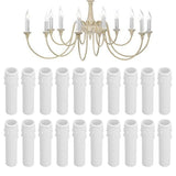 20pcs 4 Inch Candle Covers Sleeves Simulation Wax Drop E12 Candle Light Socket Covers for Chandelier