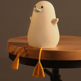 LED Night Light Cute Exquisite Touch Control USB Charging Night Light with Mobile Phone Holder Duck Night Lamp - 45-Degree Angle