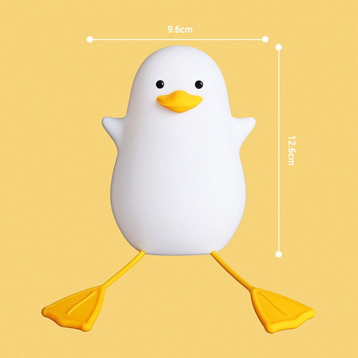 LED Night Light Cute Exquisite Touch Control USB Charging Night Light with Mobile Phone Holder Duck Night Lamp