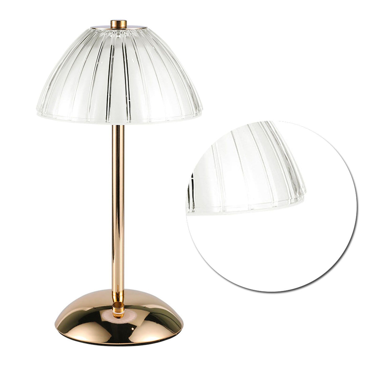 Mushroom Lamp Touch Switch Stepless Dimming Rechargeable Dining Table Decorative Crystal Table Lamp Bedside Night Light