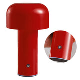 Mushroom Table Lamp Three Colors LED Light Beads Stepless Dimming Mushroom Lamp Night Light for Bedroom Bedside Red - Top-Down View