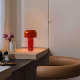 Mushroom Table Lamp Three Colors LED Light Beads Stepless Dimming Mushroom Lamp Night Light for Bedroom Bedside Red - 45-Degree Angle