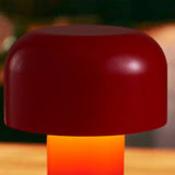Mushroom Table Lamp Three Colors LED Light Beads Stepless Dimming Mushroom Lamp Night Light for Bedroom Bedside Red - Low Angle