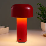 Mushroom Table Lamp Three Colors LED Light Beads Stepless Dimming Mushroom Lamp Night Light for Bedroom Bedside Red - Extra Image