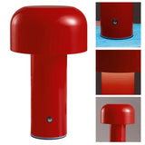 Mushroom Table Lamp Three Colors LED Light Beads Stepless Dimming Mushroom Lamp Night Light for Bedroom Bedside Red - Extra Image