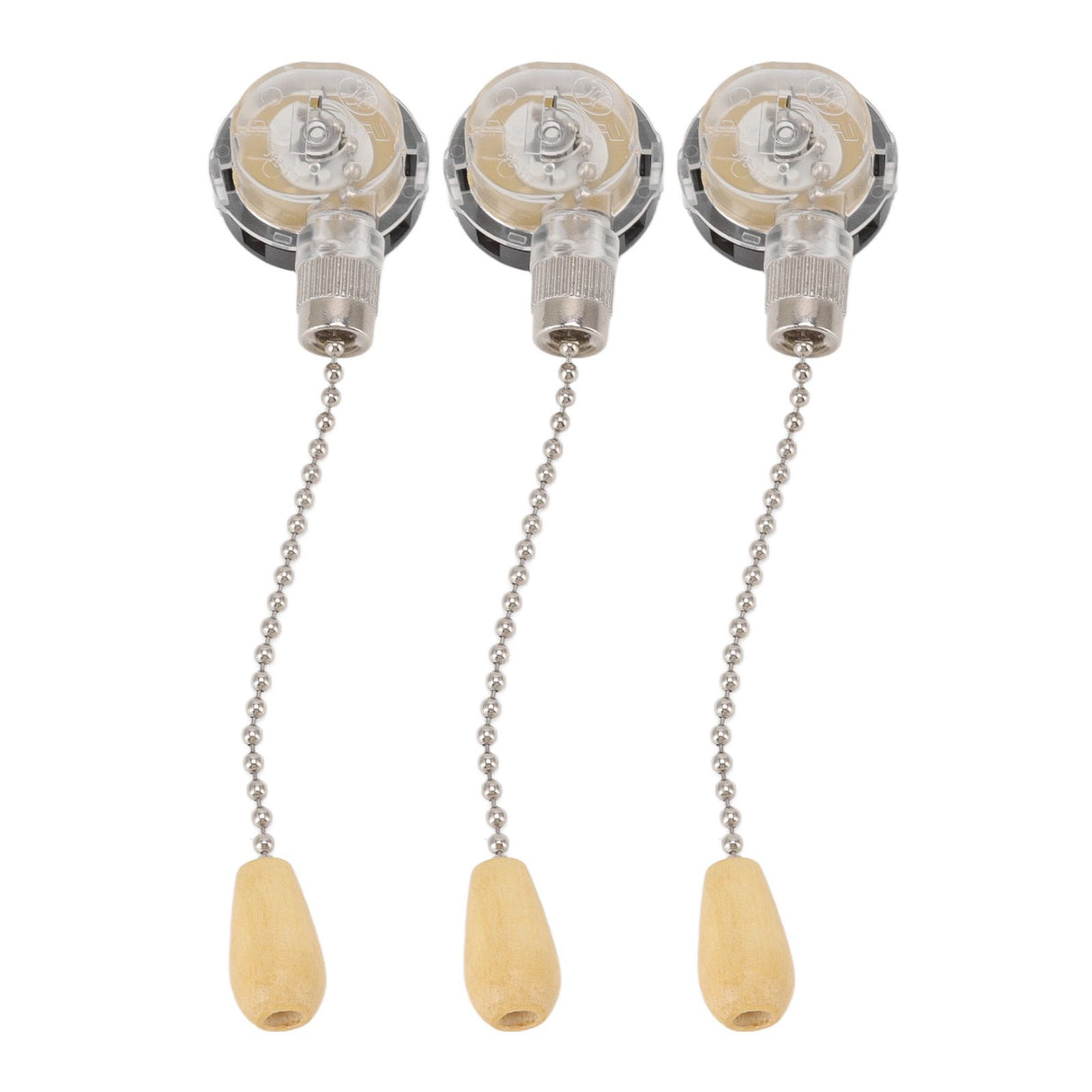 3Pcs Ceiling Fan Lamp Switch Rustproof Replacement Ceiling Light Pull Chain Switch 250V 125V Chrome