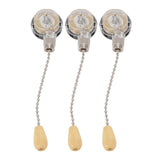3Pcs Ceiling Fan Lamp Switch Rustproof Replacement Ceiling Light Pull Chain Switch 250V 125V Chrome