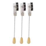 3Pcs Ceiling Fan Lamp Switch Rustproof Replacement Ceiling Light Pull Chain Switch 250V 125V Chrome - 45-Degree Angle