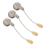 3Pcs Ceiling Fan Lamp Switch Rustproof Replacement Ceiling Light Pull Chain Switch 250V 125V Chrome