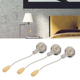 3Pcs Ceiling Fan Lamp Switch Rustproof Replacement Ceiling Light Pull Chain Switch 250V 125V Chrome