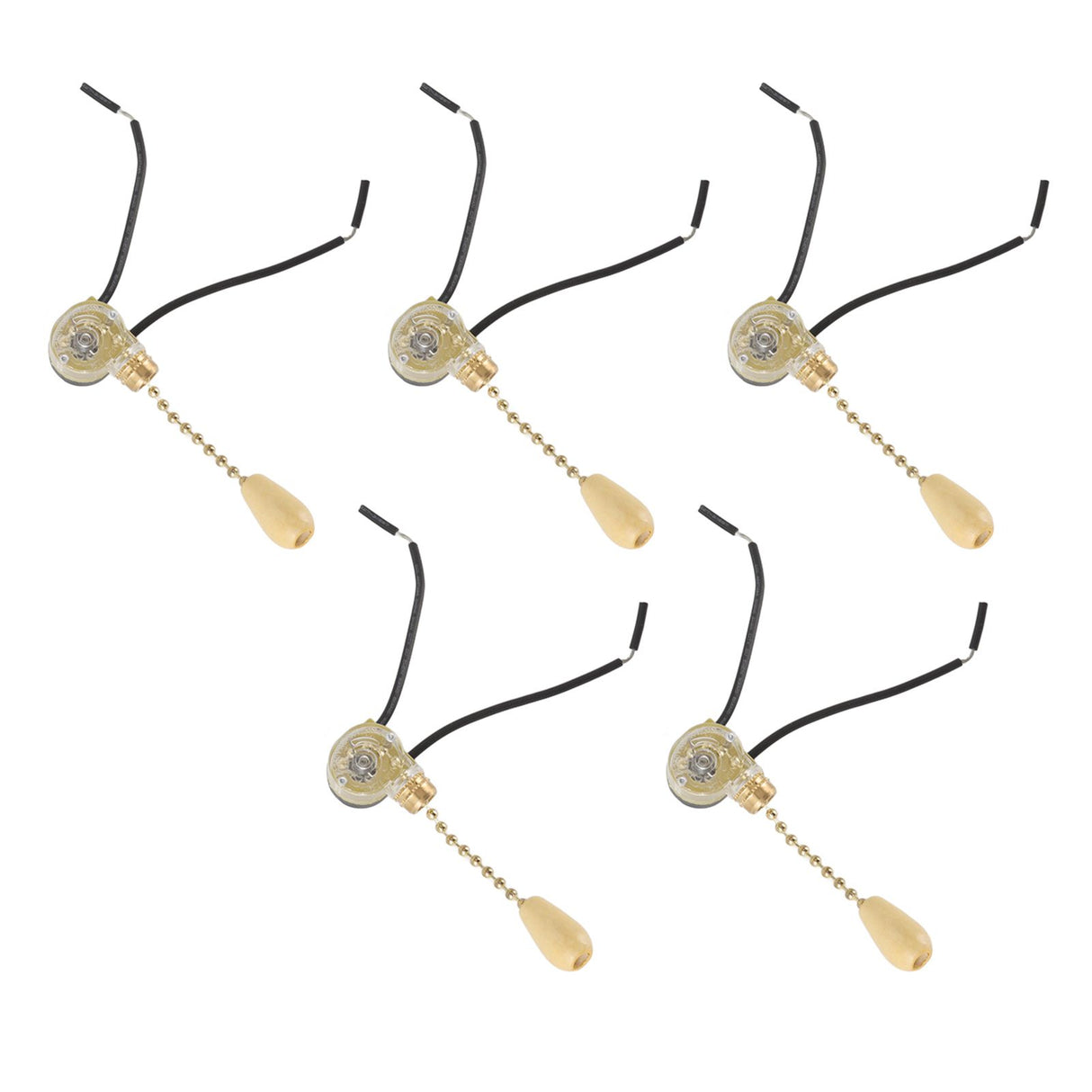 5pcs Pull Chain Switch Exquisite Replacement Ceiling Fan Light Switch Cord for Wall Lamp 250V 125V