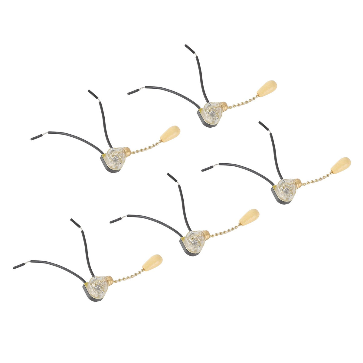 5pcs Pull Chain Switch Exquisite Replacement Ceiling Fan Light Switch Cord for Wall Lamp 250V 125V
