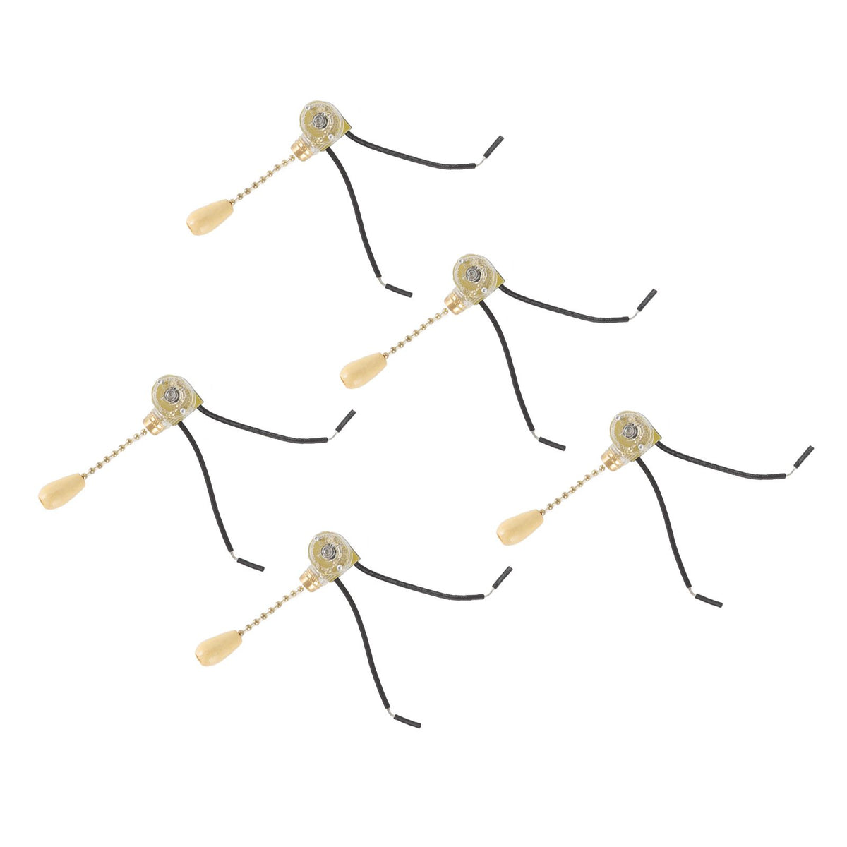 5pcs Pull Chain Switch Exquisite Replacement Ceiling Fan Light Switch Cord for Wall Lamp 250V 125V