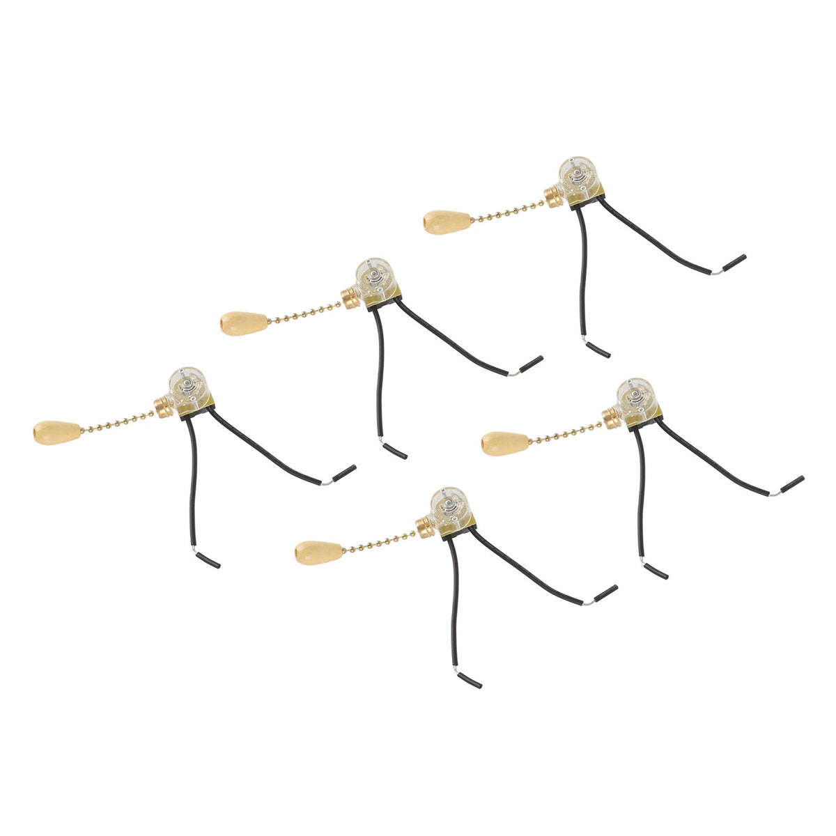 5pcs Pull Chain Switch Exquisite Replacement Ceiling Fan Light Switch Cord for Wall Lamp 250V 125V
