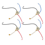 4Pcs Ceiling Fan Light Switch Replacement Lamp Pull Chain Switch 3 Wire Ceiling Fan Lamp Switch 250V 125V Gold - Front View