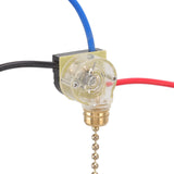 4Pcs Ceiling Fan Light Switch Replacement Lamp Pull Chain Switch 3 Wire Ceiling Fan Lamp Switch 250V 125V Gold