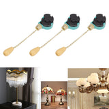 3Pcs Ceiling Light Pull Chain Switch 3 Speed 4 Wire Ceiling Fan Lamp Switch for Ceiling Lamp Fan Lamp Wall Lamp Gold
