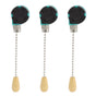 3Pcs Ceiling Light Pull Chain Switch 3 Speed 4 Wire Ceiling Fan Lamp Switch for Ceiling Lamp Fan Lamp Wall Lamp Chrome