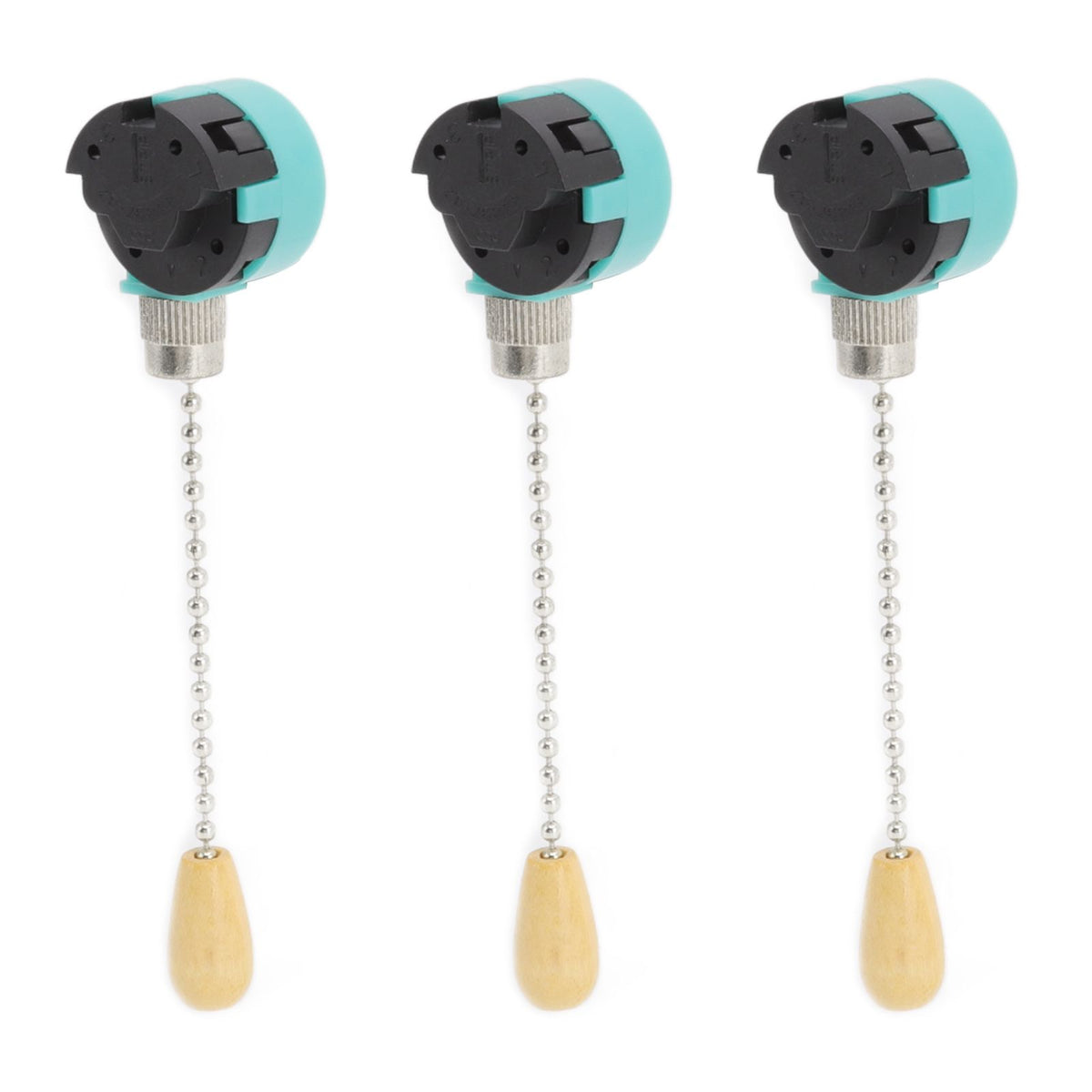 3Pcs Ceiling Light Pull Chain Switch 3 Speed 4 Wire Ceiling Fan Lamp Switch for Ceiling Lamp Fan Lamp Wall Lamp Chrome