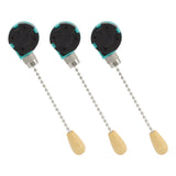 3Pcs Ceiling Light Pull Chain Switch 3 Speed 4 Wire Ceiling Fan Lamp Switch for Ceiling Lamp Fan Lamp Wall Lamp Chrome