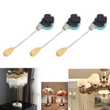 3Pcs Ceiling Light Pull Chain Switch 3 Speed 4 Wire Ceiling Fan Lamp Switch for Ceiling Lamp Fan Lamp Wall Lamp Chrome