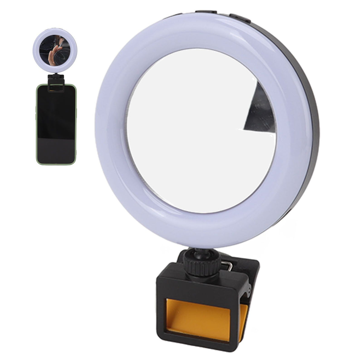 Rechargeable Portable Clip On Selfie Ring Light USB Charging Mini Clip On Selfie Ring Light for Smartphone Mobile Phone Photographing