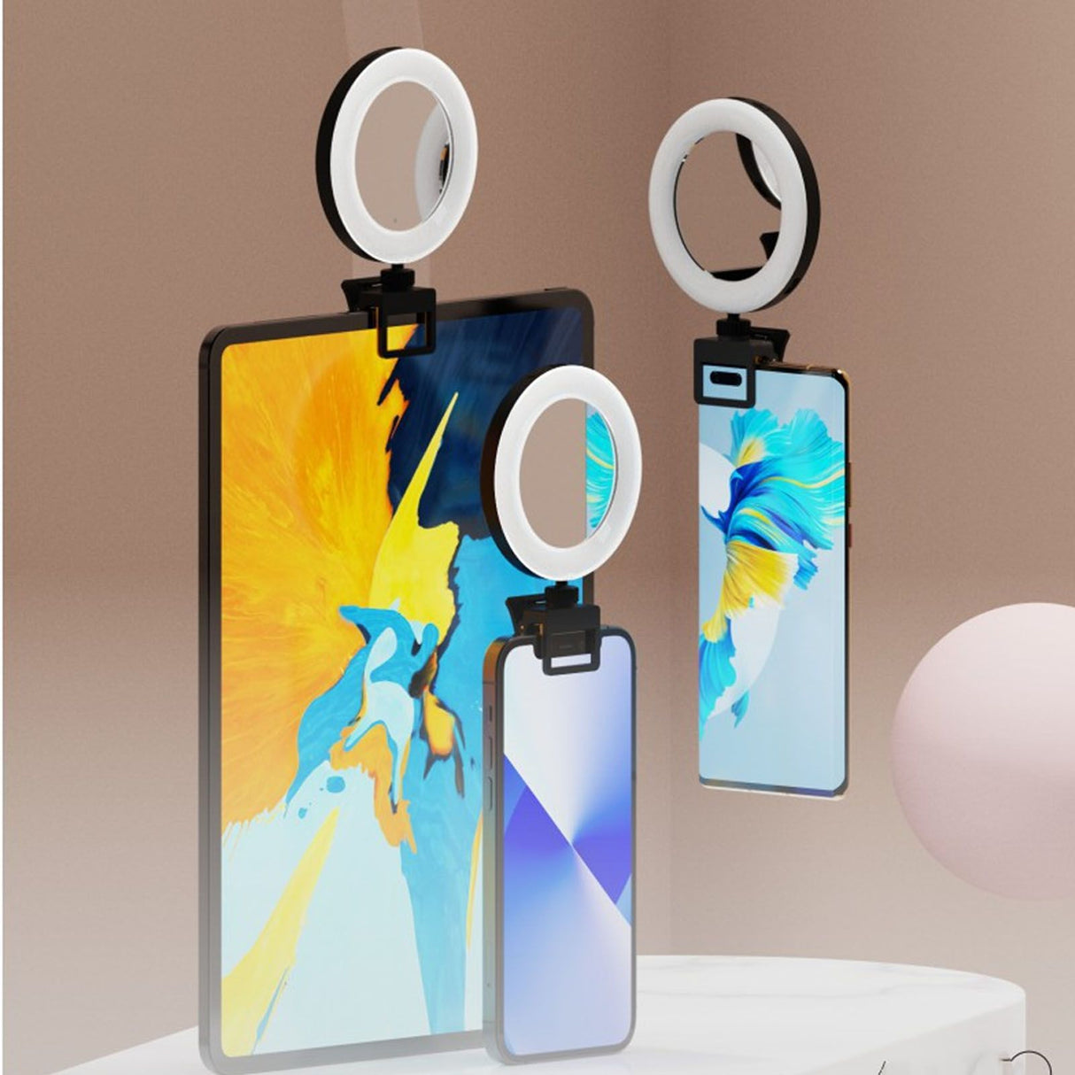 Rechargeable Portable Clip On Selfie Ring Light USB Charging Mini Clip On Selfie Ring Light for Smartphone Mobile Phone Photographing