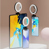 Rechargeable Portable Clip On Selfie Ring Light USB Charging Mini Clip On Selfie Ring Light for Smartphone Mobile Phone Photographing