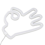 Hand Finger Neon Light OK Shaped LED Neon Sign Battery USB and Battery Powered Wall Decor Light for Home Bedroom - 45-Degree Angle