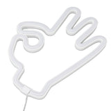 Hand Finger Neon Light OK Shaped LED Neon Sign Battery USB and Battery Powered Wall Decor Light for Home Bedroom