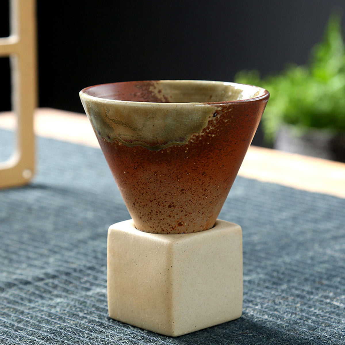 200mL Japanese Pottery Mug Coffee Mug Latte Cup with Base Ceramic Mug
