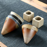 200mL Japanese Pottery Mug Coffee Mug Latte Cup with Base Ceramic Mug - Side View