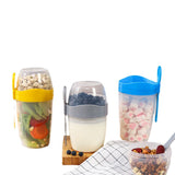 Double Breakfast Cup Oatmeal Cup with Lid Poons Forks for Business People
