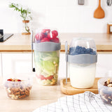 Double Breakfast Cup Oatmeal Cup with Lid Poons Forks for Business People