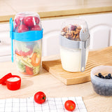 Double Breakfast Cup Oatmeal Cup with Lid Poons Forks for Business People - Extra Image