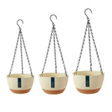 Hanging Double Chain Hanging Basket Planter Home Balcony Indoor Automatic Water Absorbing Basin